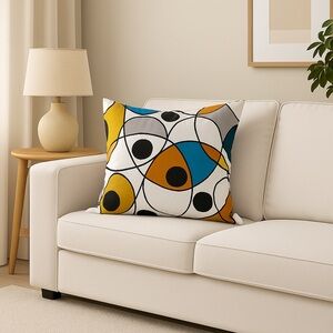 Cushion Cover - DVÄRGPALM IKEA Pillow Cover – Bold Modern Print (26x26”)